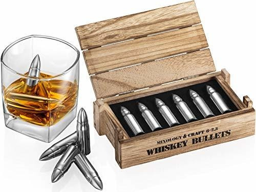 Whiskey Stone Bullets Gift Set - Stainless Steel Bullet Shap