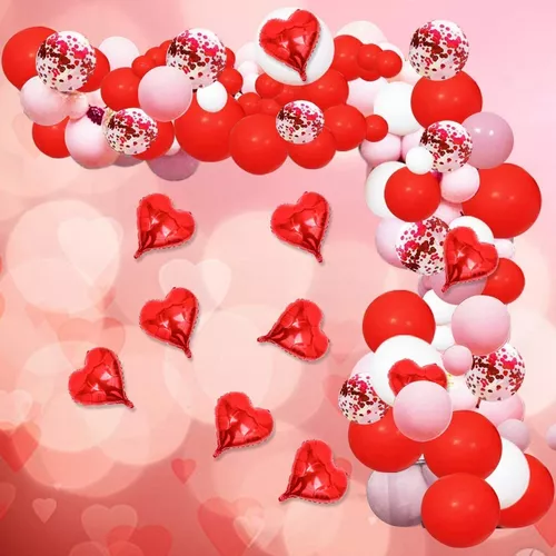 Paquete De 115 Globos De Arco Para El Dia De San Valentin