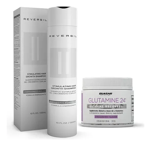 Pack Glutamine24® + Reversil® Shampoo Crecimiento Cabello