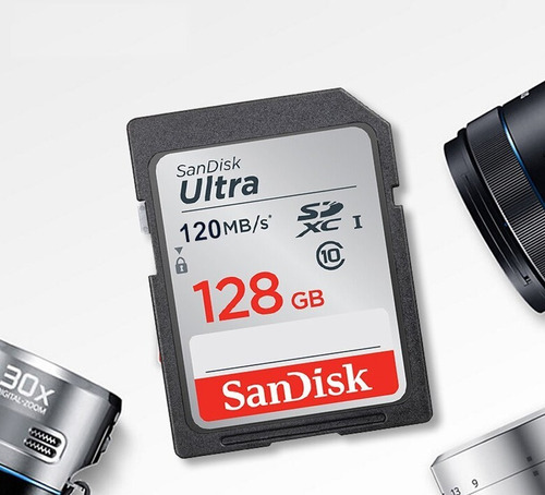 Memoria Sandisk 128gb Sdhc Ultra 120mb/s Original Camaras Pc