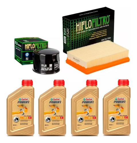 Kit Service Filtros Aceite Bmw R 1200 / 1250 Hiflo + Castrol