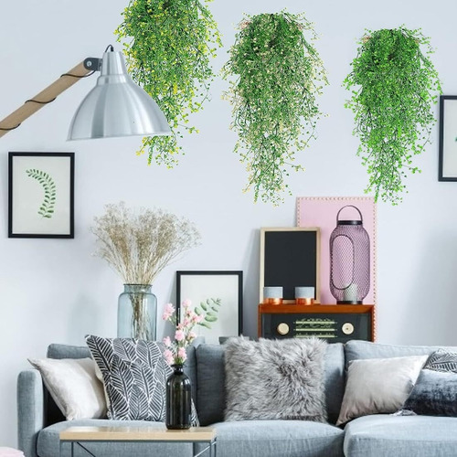 Plantas Artificiales, 3 Piezas Colgante Artificial Plantas
