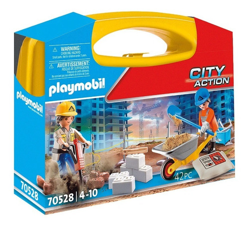 Playmobil 70528 Maletín Trabajadores De Construcción Stock!!