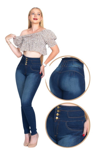  Jeans Dama Pantalones Mujer Colombiano Levanta Pompa Strech