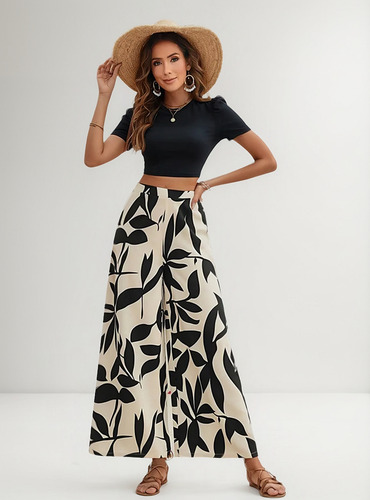 Conjunto De Moda Elegante Casual De Dos Pcs Ropa Para Mujer