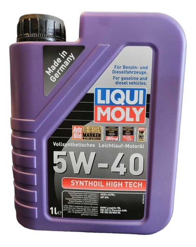 Aceite Sintético Liqui Moly High Tech 5w40 5w-40 Liqui Moly