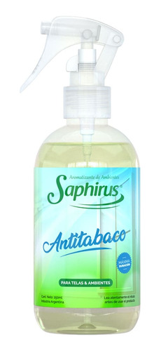 Aromatizador Textil Saphirus Fragancia Antitabaco 250ml X24u