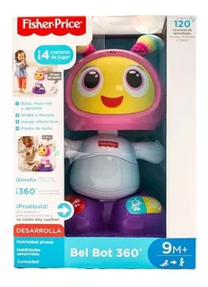 Muñeco Bi Bot Rosa 360 Fisher Price Luz Sonido Movimiento