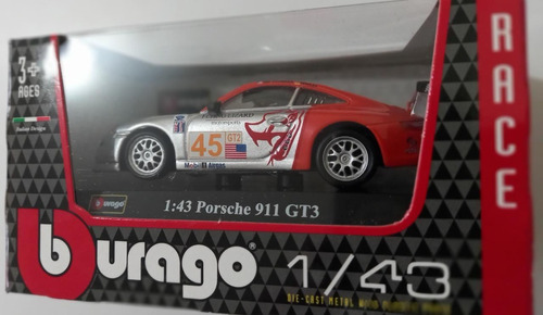 Porsche 911 Gt3 Burago Escala 1:43 10 Cms.