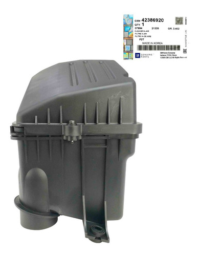 Imagen 2 de 10 de Portafiltro Purificador Aire Motor Aveo 2009 2010 Clasico