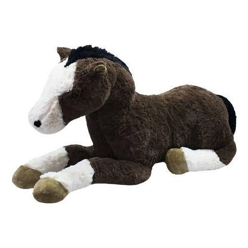 Cavalo Marrom Deitado 85cm - Pelúcia