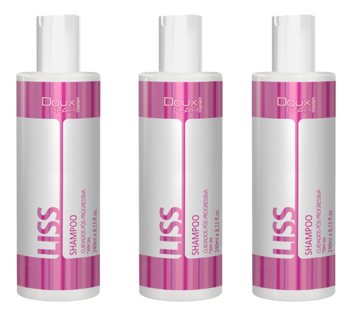 Shampoo Pós Progressiva Doux Clair Effets Liss 3 X 240ml