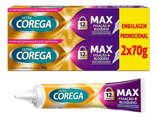 3 Creme Fixador Ultra Corega Creme Sem Sabor 70g Frete Gráti