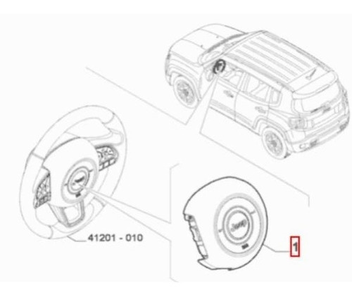 Imagem 4 de 4 de Air Bag Volante Jeep Renegade 2015 2020 Original