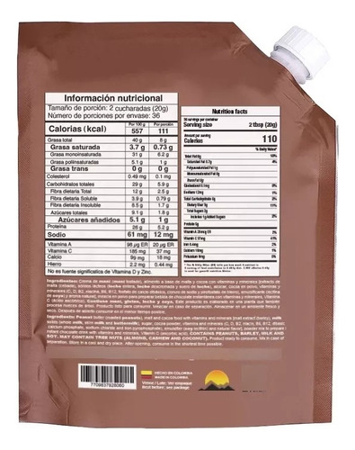 Crema De Mani Chocolate Doypack Wake Up 720 Gr