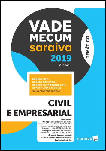 Livro Vade Mecum Civil E Empresarial - 3ª Edição De 2019 (po