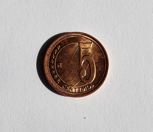 Imagen 1 de 2 de Moneda Venezuela 5 Céntimos 2009 Unc