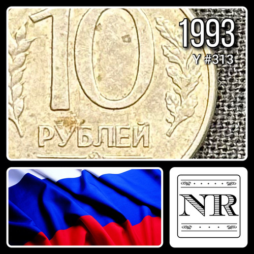 Rusia - 10 Rublos - Año 1993 - Y #313a - Aguila Bicefala