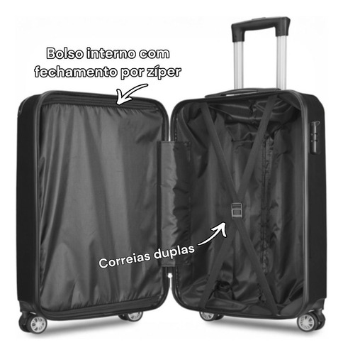 Mala De Viagem Bordo 55 Cm X 35cm X 25cm 10kg Abs Rodinhas Duplas 360 Remoíveis Leva Na Cabine Do Avisão Resistente Para Viagem 2080 Bege Aj Shops