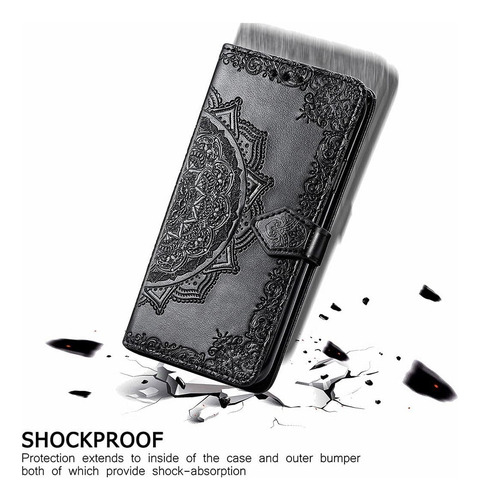 Funda Tipo Cartera Para Zte Blade A54, De Piel Sintética, Con Forma De Mandala, Magnética, Con Ranuras Para Tarjetas, Correa De Mano, Soporte