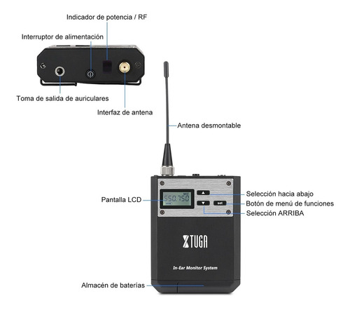 Imagen 9 de 10 de Xtuga Profesional Escenario Monitor Microfonos Sistema