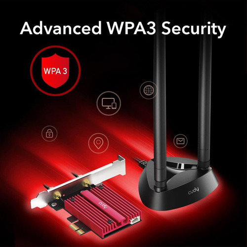 Tarjeta Wifi 6e Cudy We4000 Pci-e Ax5400 + Bluetooth 5.2 Kt