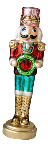 Figura De Cascanueces De Navidad Figuras Grande Base Dorada