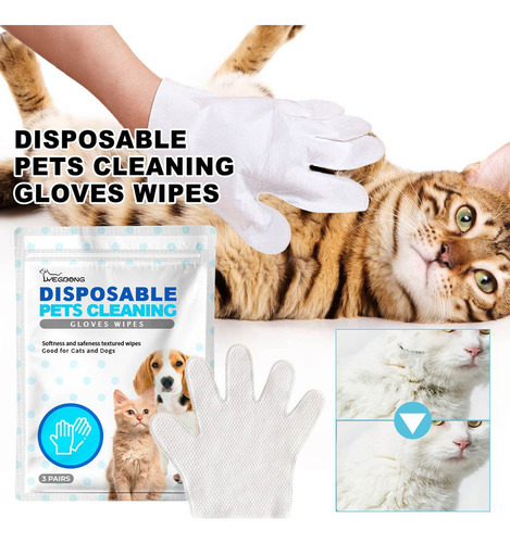 Luvas Descartáveis Para Limpeza De Animais De Estimação M