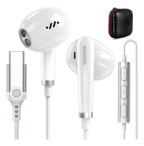 Auriculares Usb C Para iPhone 15 Pro Max iPad S23 Fe