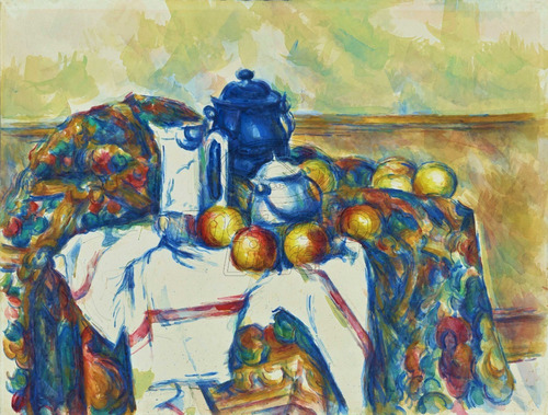 Lienzo Canvas Arte Paul Cezanne Bodegón Jarrón Azul 80x105