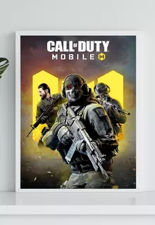Quadro Call Of Duty Gamer Moldurado Poster A3 45x33 Cm