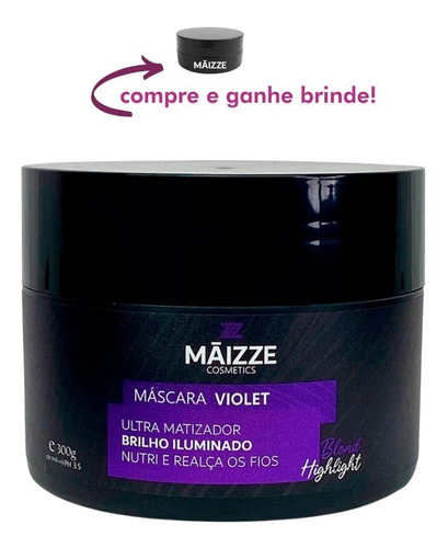 Maizze Blond Highlight Violet Máscara 300g