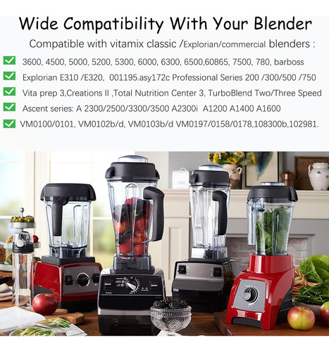 Para Vitamix Licuadora Jarra 64oz, Reemplaza 5200 5000 65...