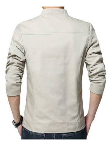 Chaqueta Casual Tipo Blazer De Algodón Con Cuello Alto Para