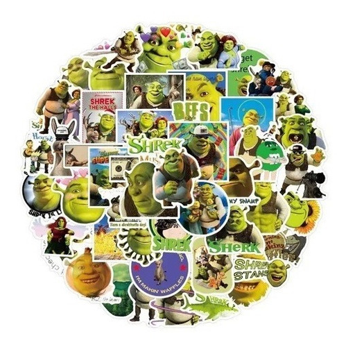 Stickers Autoadhesivos - Shrek 50 Unidades