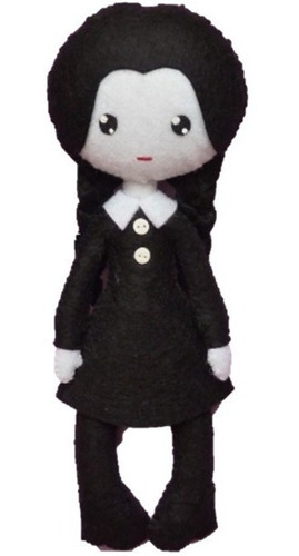 Merlina Locos Addams Muñeco D Peluche D Fieltro Gokú Y Mas:)