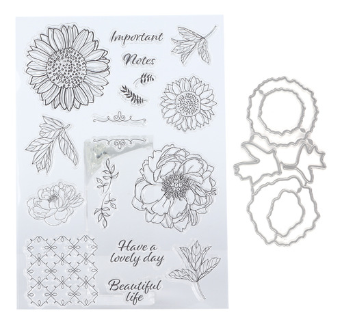 Tarjeta Rectangular Transparente Die Cuts Clear Stamps Safe