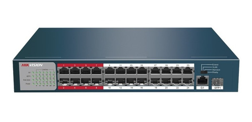Switch No Administrable 24 Puertos Poe+ 100 Mbp 1 Puerto Sfp