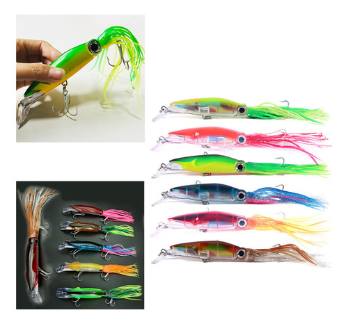 Kit Señuelos Curricanes De Pesca 6 Piezas