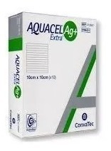 Aquacel Ag + Extra Convatec 10x10cm Cx C/10unids Original