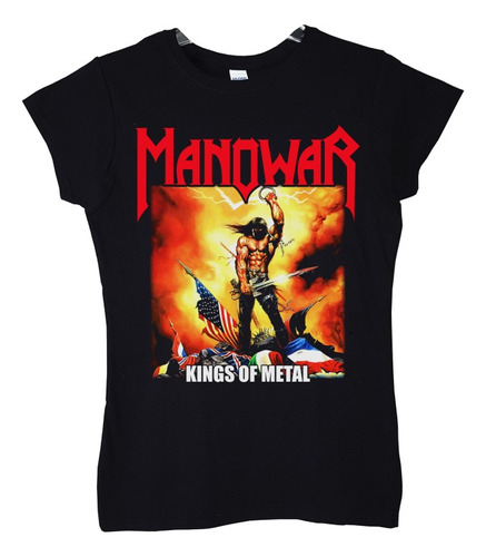Polera Mujer Manowar Kings Of Metal Album Metal Abominatron