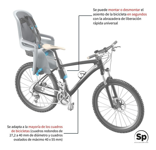 Silla Portabebe Para Bicicleta Thule Ridealong Gris Claro