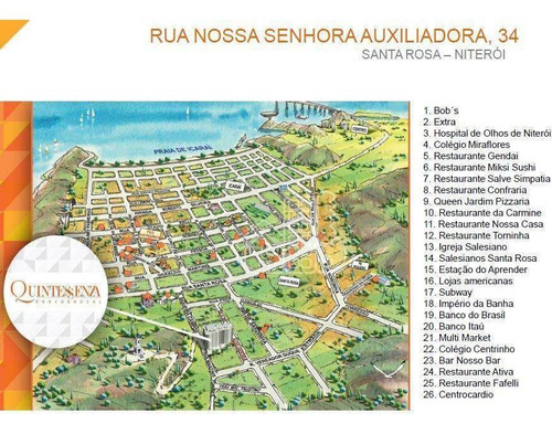 Apartamento Com 2 Dormitórios À Venda, 71 M² Por R$ 648.000,00 - Santa Rosa - Niterói/rj - Ap3845