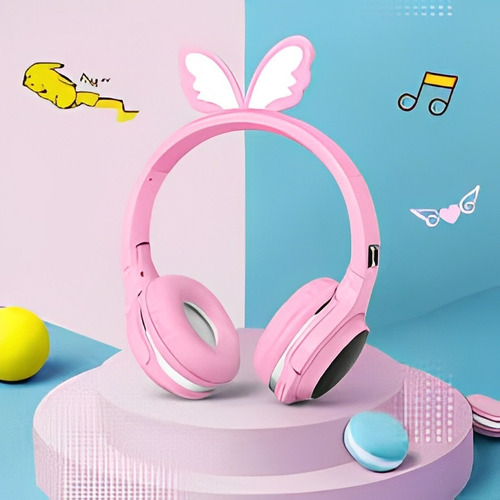 Fones De Ouvido Bluetooth Com Desenho, Headset De Borboleta