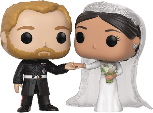 Funko Pop Royals The Duke & Duchess Of Sussex Queen Elizabet