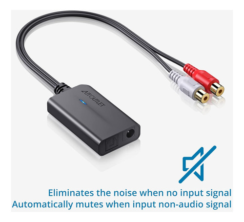 Autoutlet 192khz Óptico A Rca Convertidor Dac Digital A ...