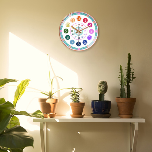 Contar La Hora Reloj De Enseñanza Aprender A Forma De Flor