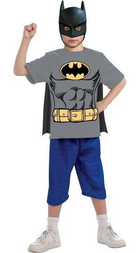 Batman Máscara De Camisa Con Capa Niño Disfraces De