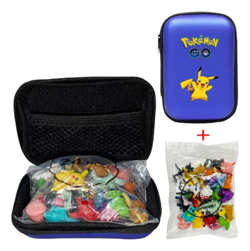 Set Pokemon Estuche Mas 24 Figuras De 2 A 3 Cm 