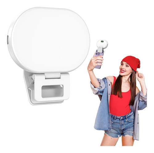 Luz Selfie Recargable For iPhone Laptop Maquillaje Portátil